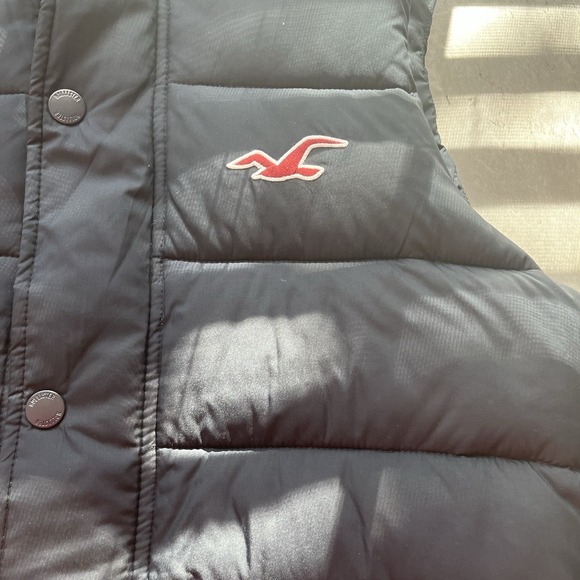 Hollister Vest Mens Medium Puffer Quilted Sleeveless Jacket Winter Warm Lined - Picture 2 of 7